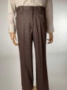 Mens, Modern Western, Mens' 3 Piece Suit, 36, 32, Brown, Wool, Cotton, Heathered, Western Warehouse, 4 Pocket Hook Adn Bar Zipper Fly With Large Western Style Beltloops. Button Flaps On Back Pockets., Excellent